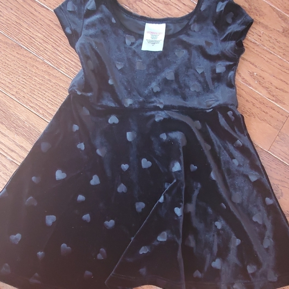 Girls black velvet dress wonder kids - Picture 5 of 7